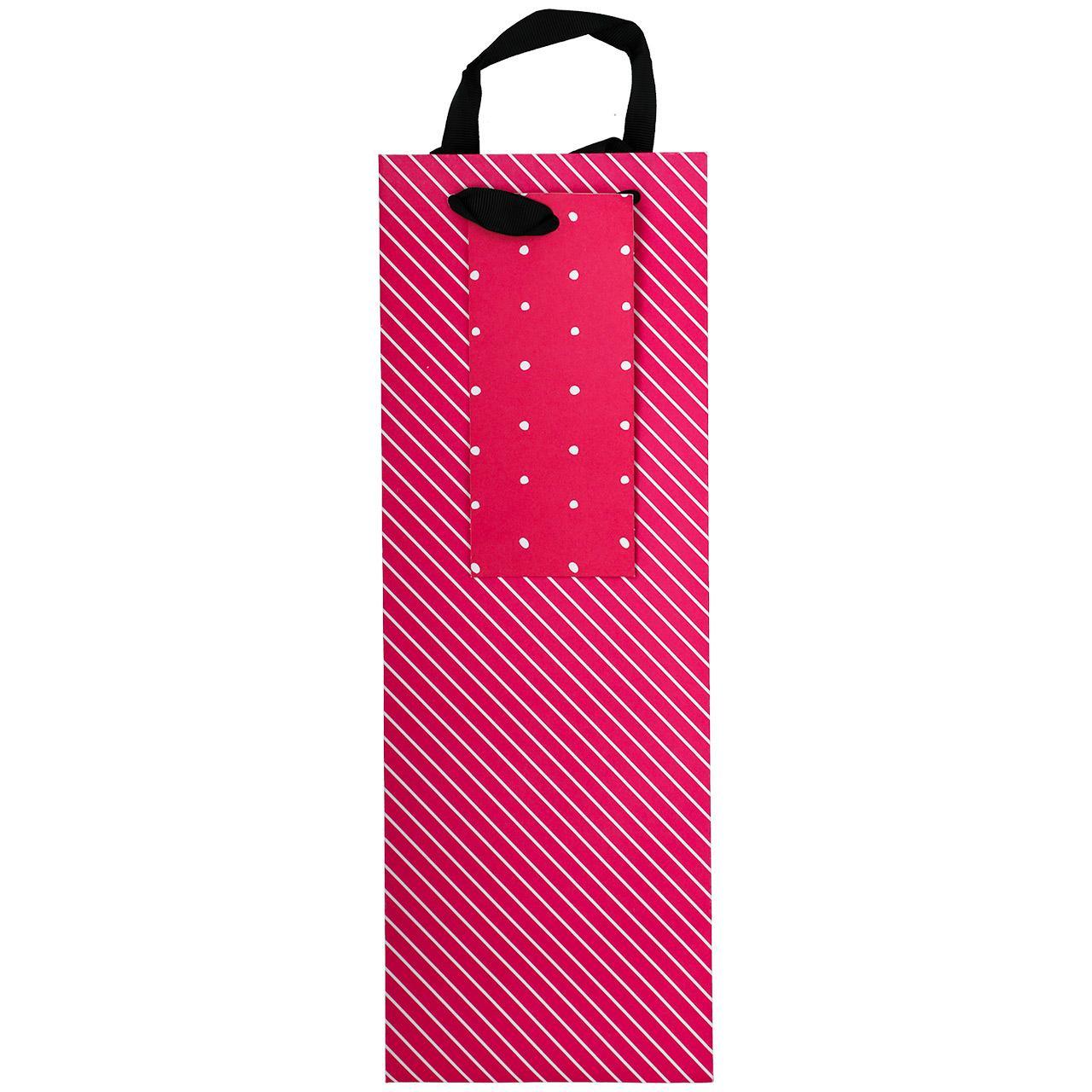 M&S Pink Pattern Bottle Gift Bag