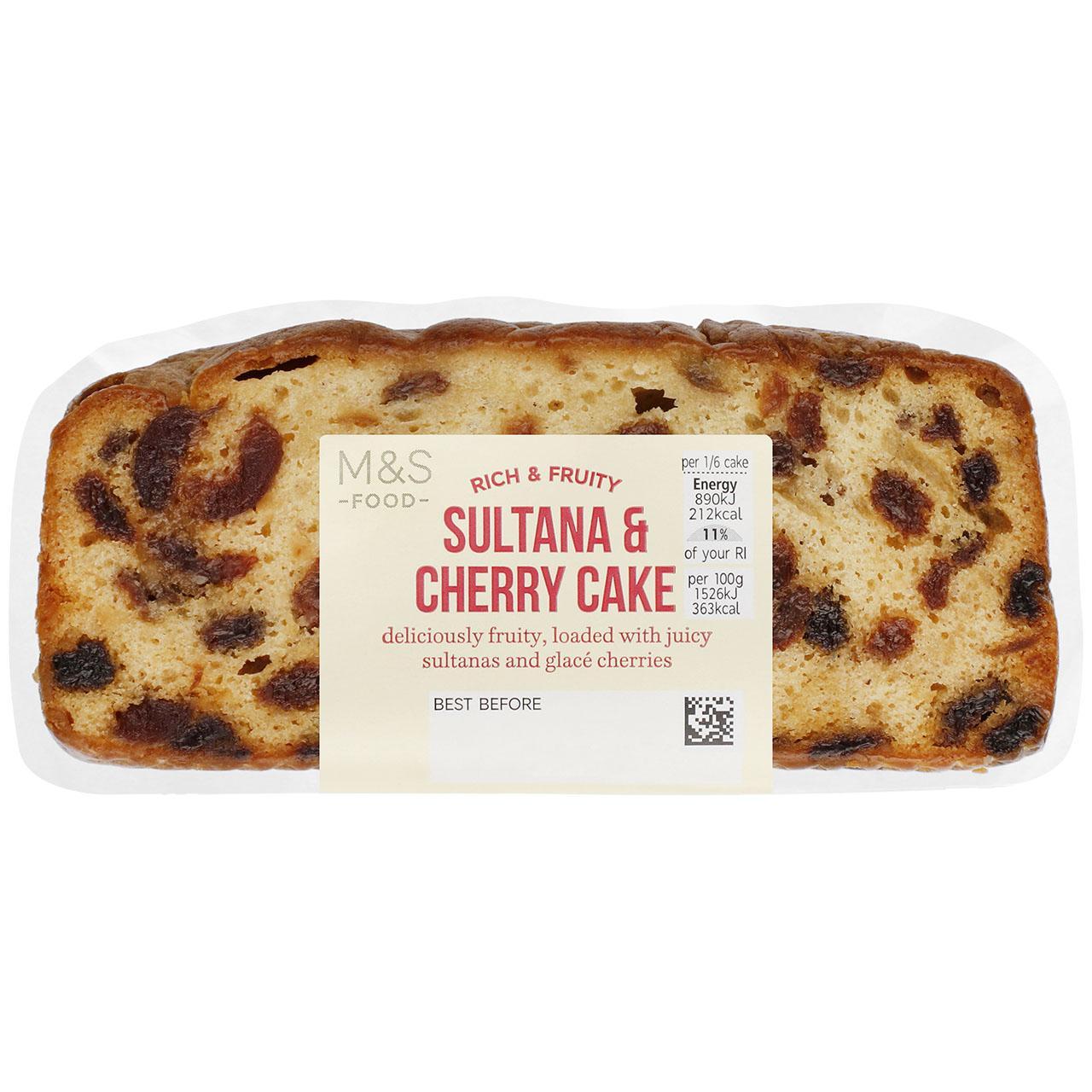 M&S Sultana & Glace Cherry Cake