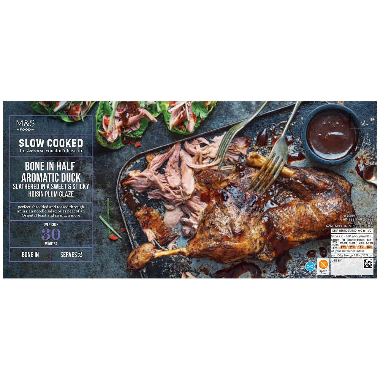 M&S Slow Cooked Aromatic Bone In Half Duck
