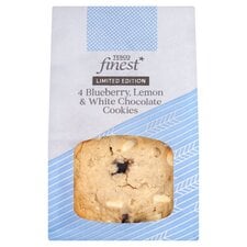 Tesco Finest Blueberry, Lemon & White Chocolate Cookies 4 Pack