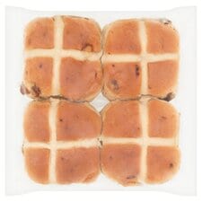 Tesco Hot Cross Buns 4 Pack