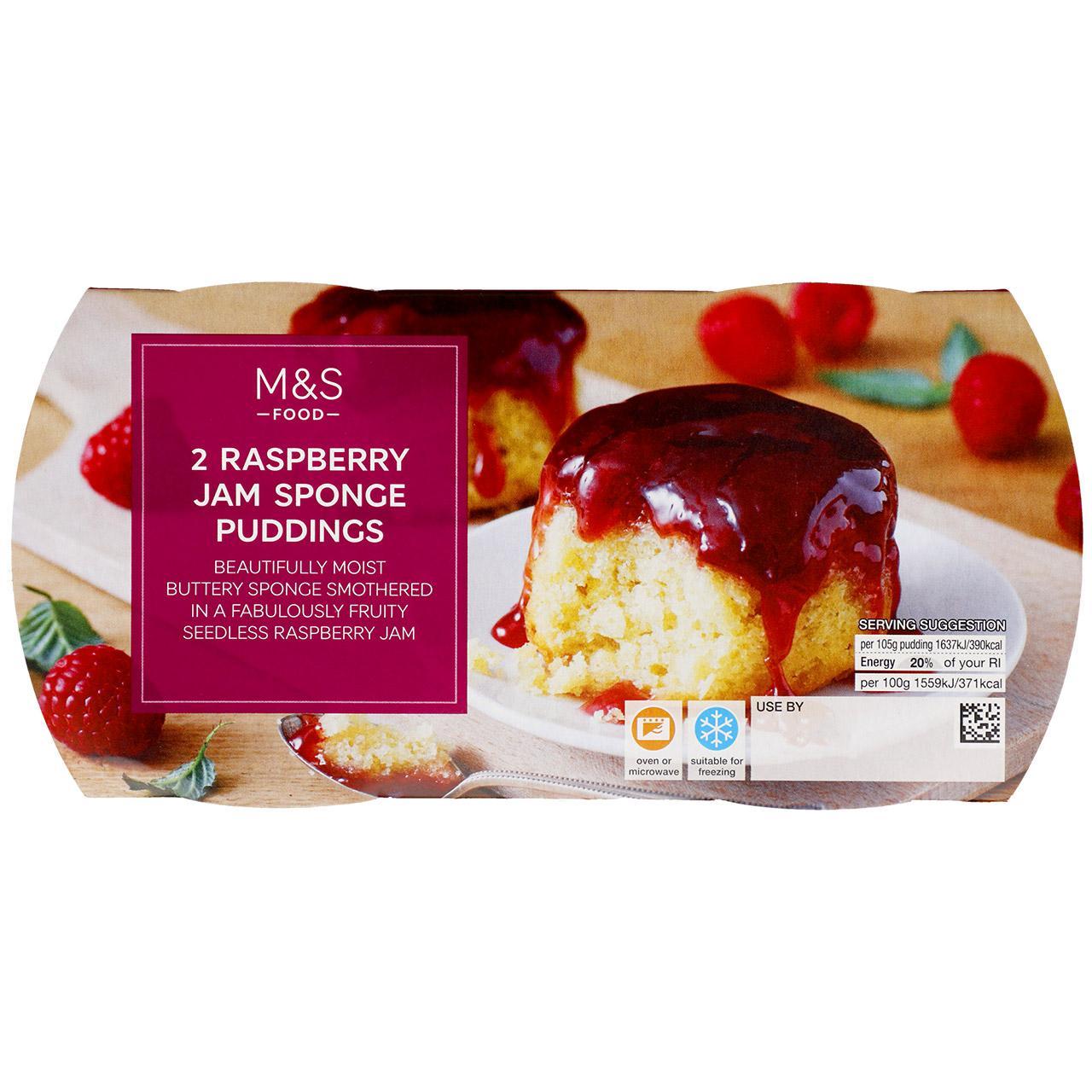 M&S Raspberry Jam Sponge Puddings