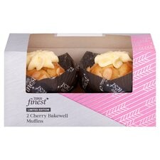 Tesco Finest Cherry Bakewell Muffins 2 Pack