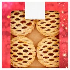 Tesco Lattice Top Puff Pastry Mince Pies 4 Pack