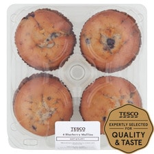 Tesco Blueberry Muffins 4 Pack