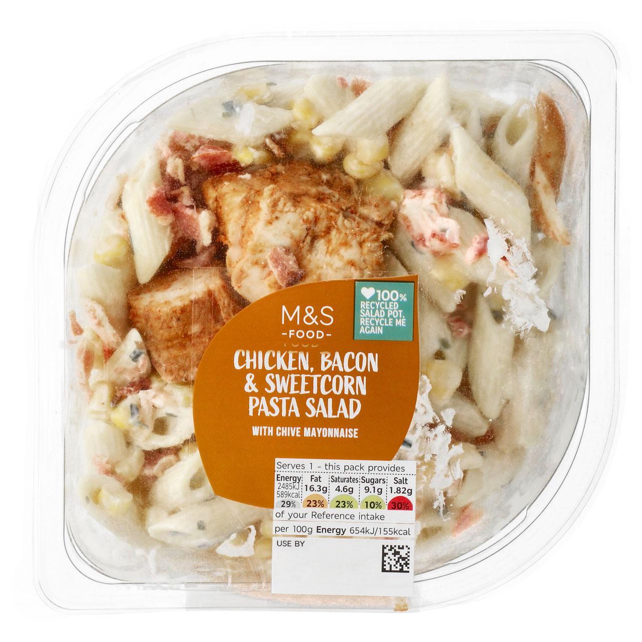 M&S Chicken, Bacon & Sweetcorn Pasta Salad