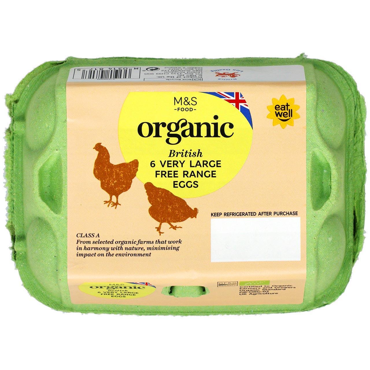 M&S Organic Free Range Very Large Eggs