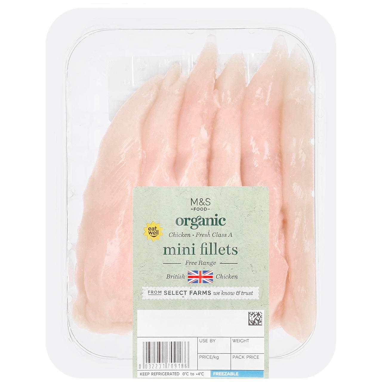 M&S Organic Free Range Mini Chicken Fillets