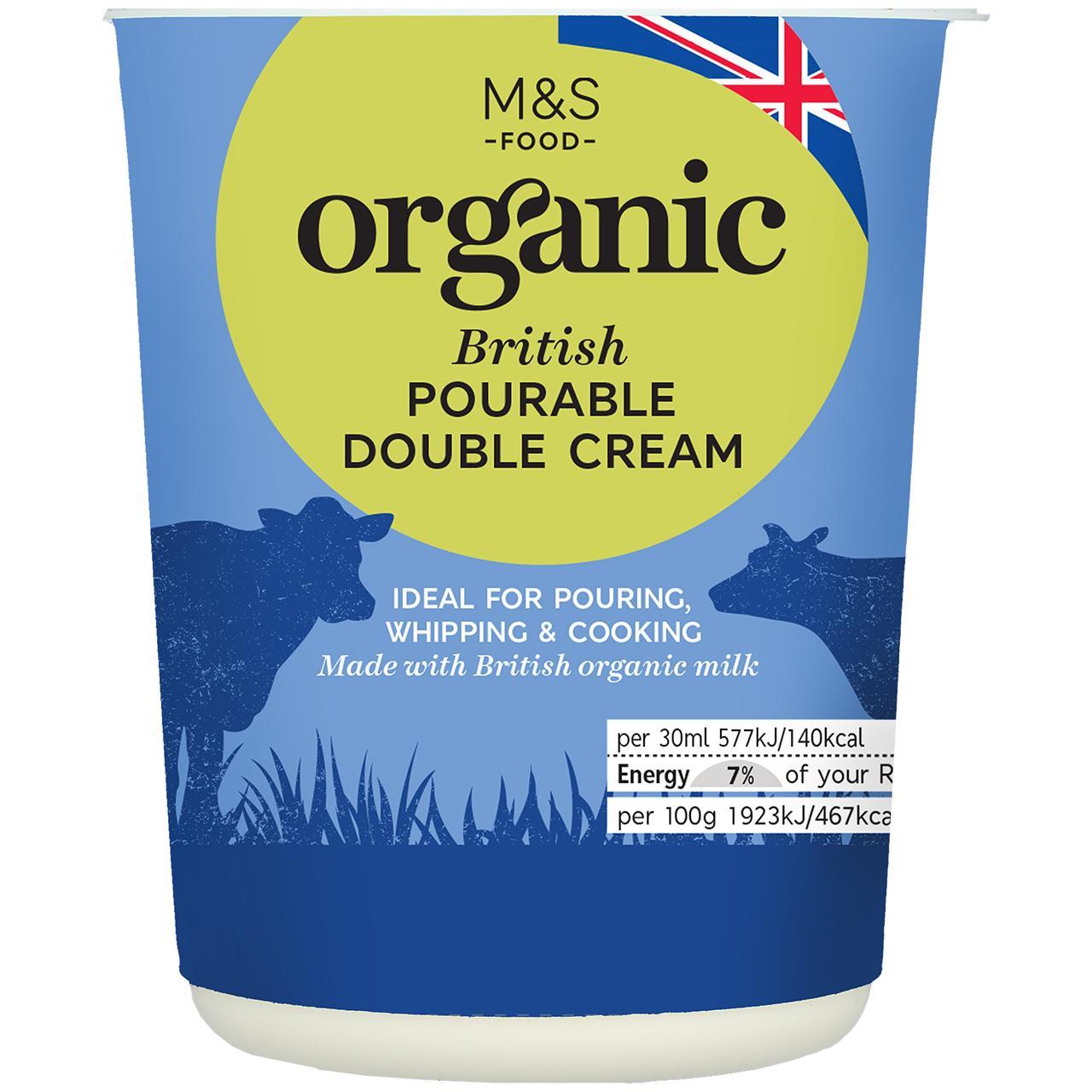 M&S Organic Pourable Double Cream