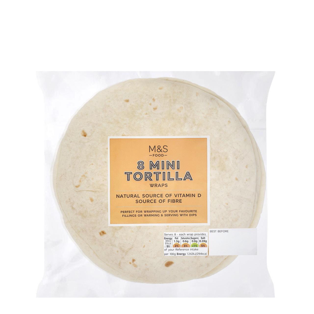 M&S Mini White Tortilla Wraps