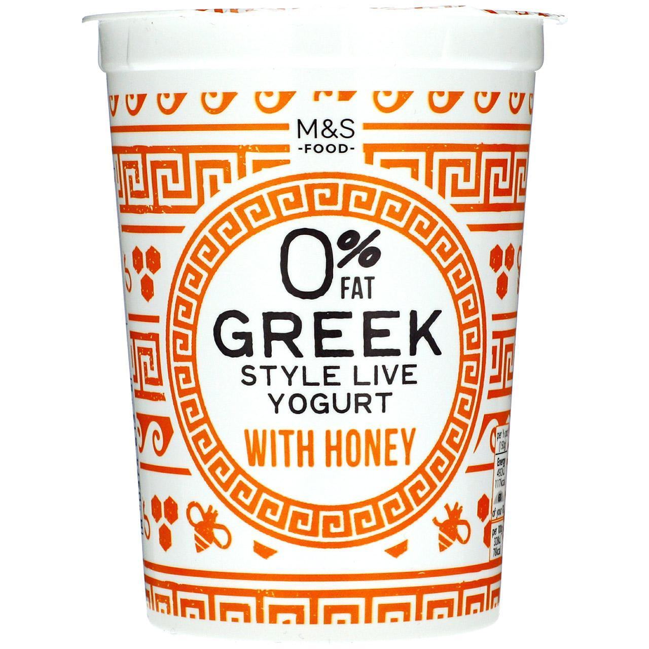 M&S Greek Style Live Yogurt with Honey 0% Fat