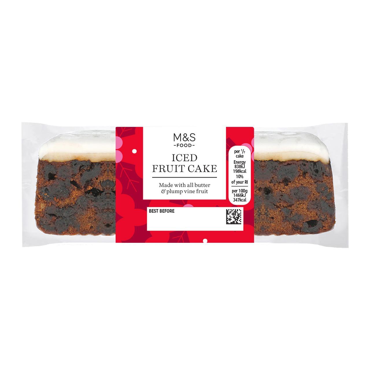 M&S Iced Fruit Cake Bar