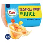 Dole Tropical Fruit In Juice Fruits Snacks  4 x 113g