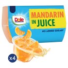 Dole Mandarins In Juice Fruit Snacks 4x113g