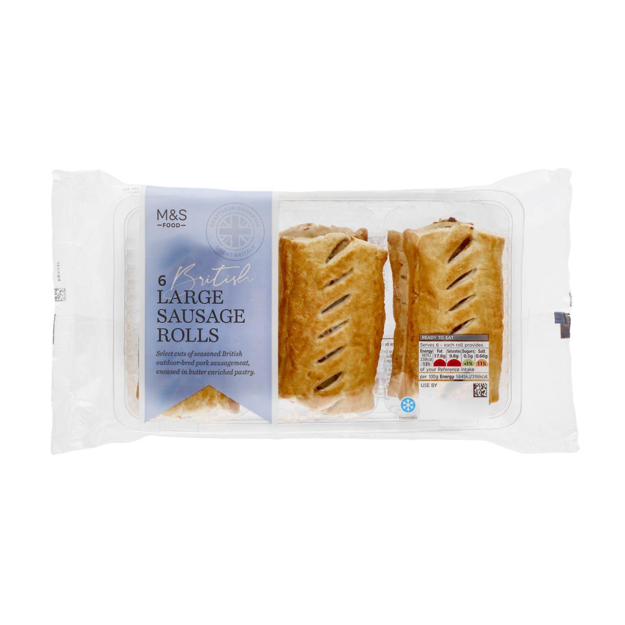 M&S 6 Large Sausage Rolls