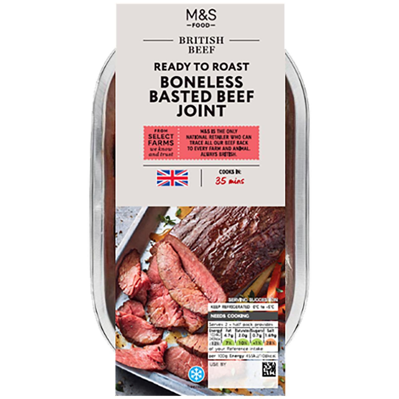 M&S Select Farms British Basted Beef Joint Boneless