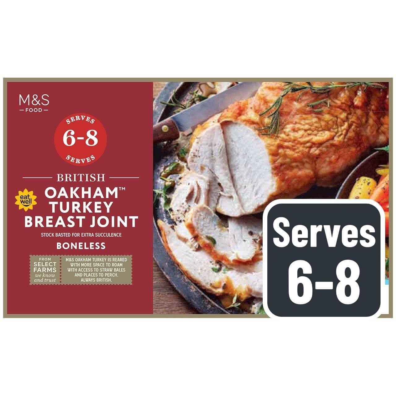 M&S British Oakham Turkey Breast Joint Medium Frozen