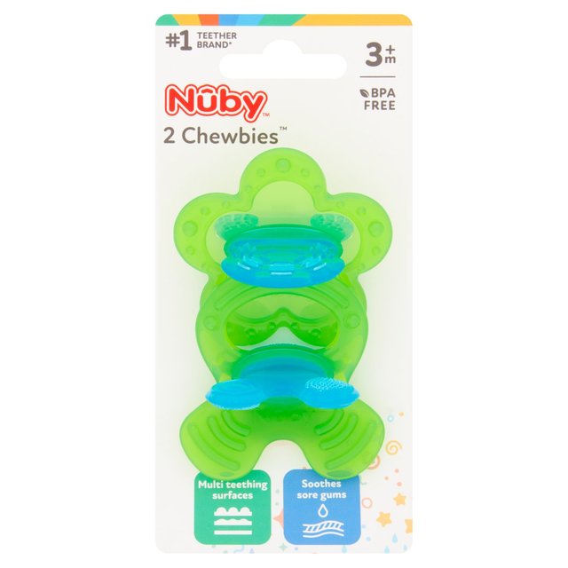 Nuby Chewbies 2 Soothing Teethers 3M+ 2 per pack