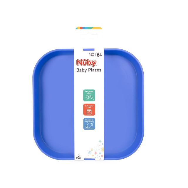 Nuby Baby And Toddler Plates 2 per pack