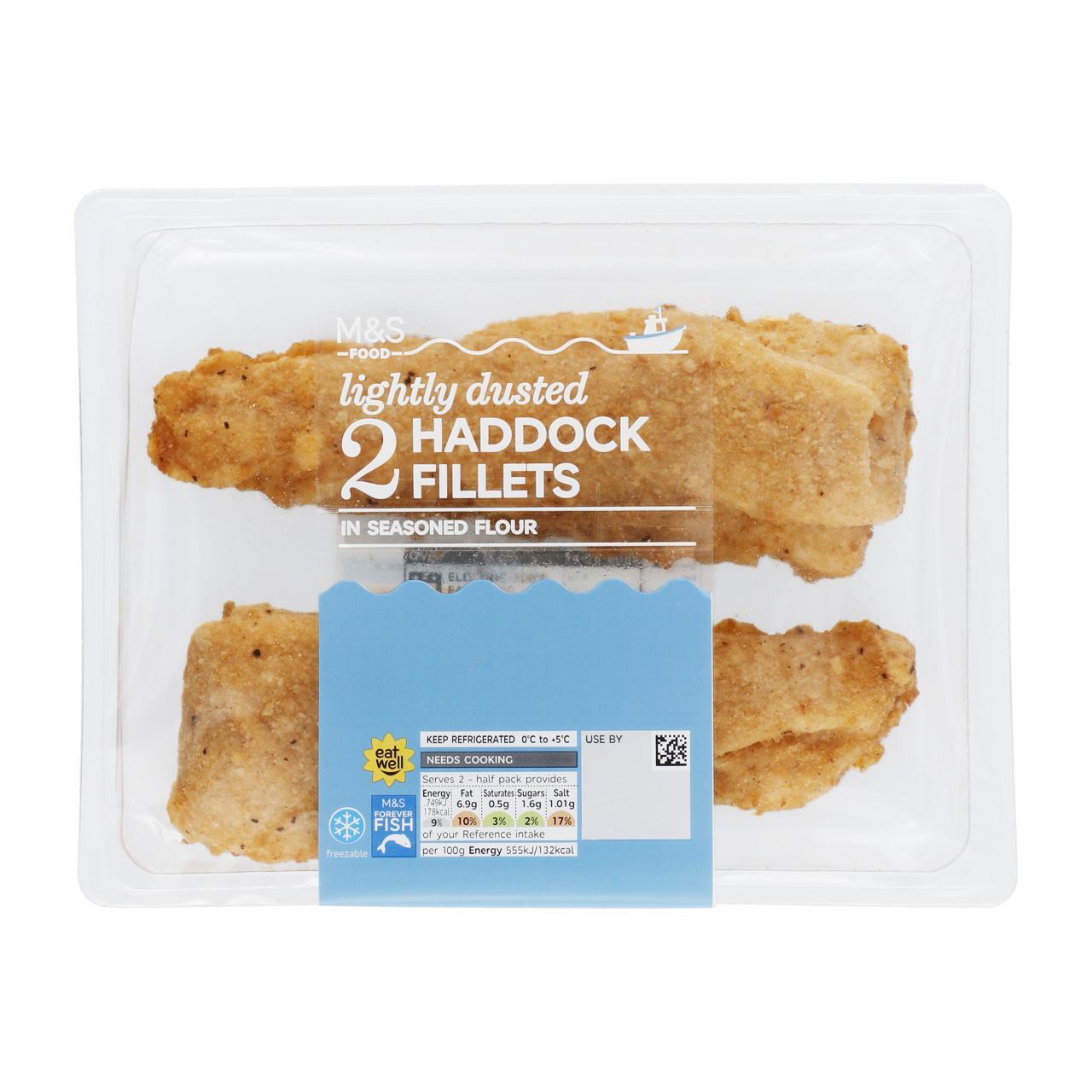 M&S 2 Lightly Dusted Haddock Fillets