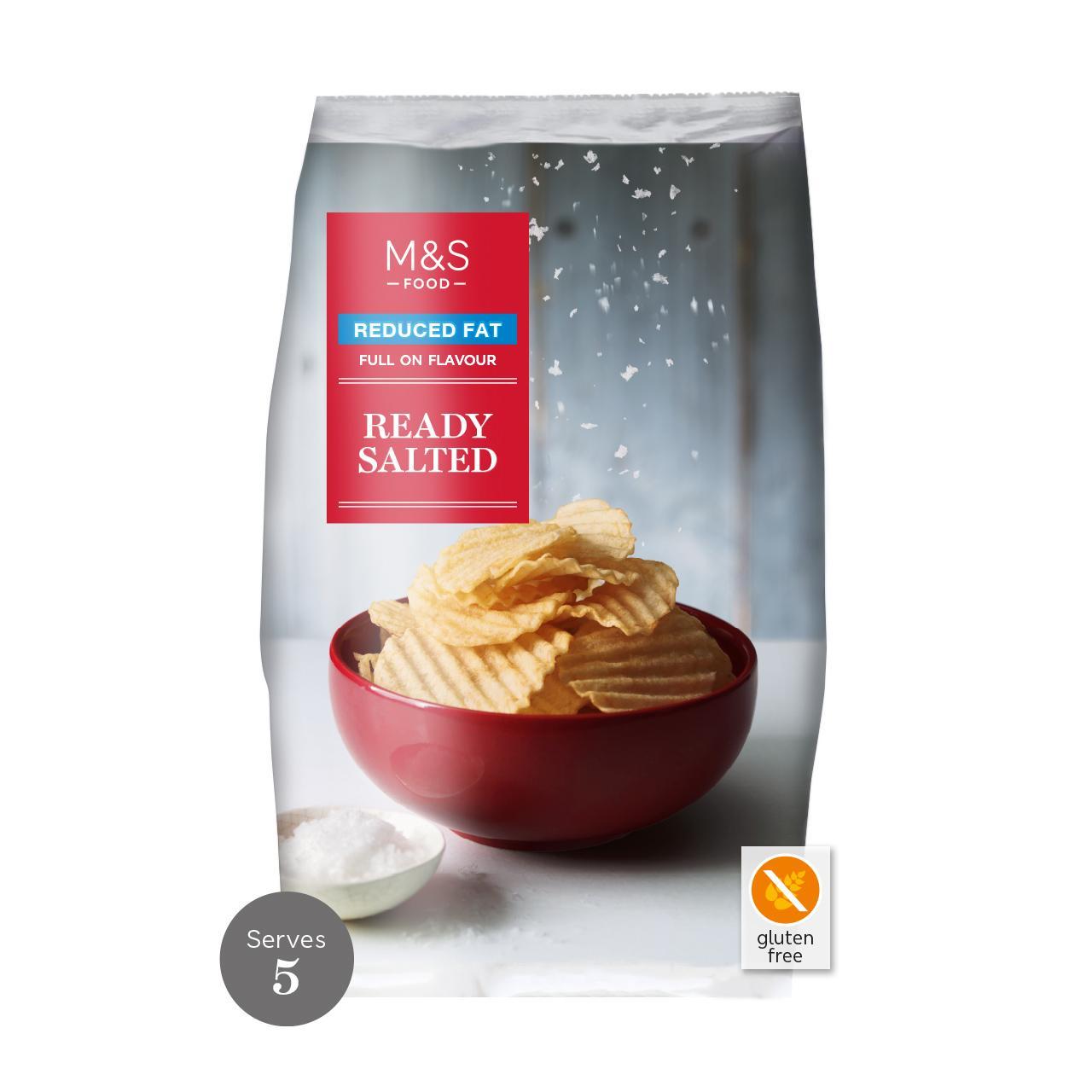 M&S Reduced Fat Ready Salted Crisps