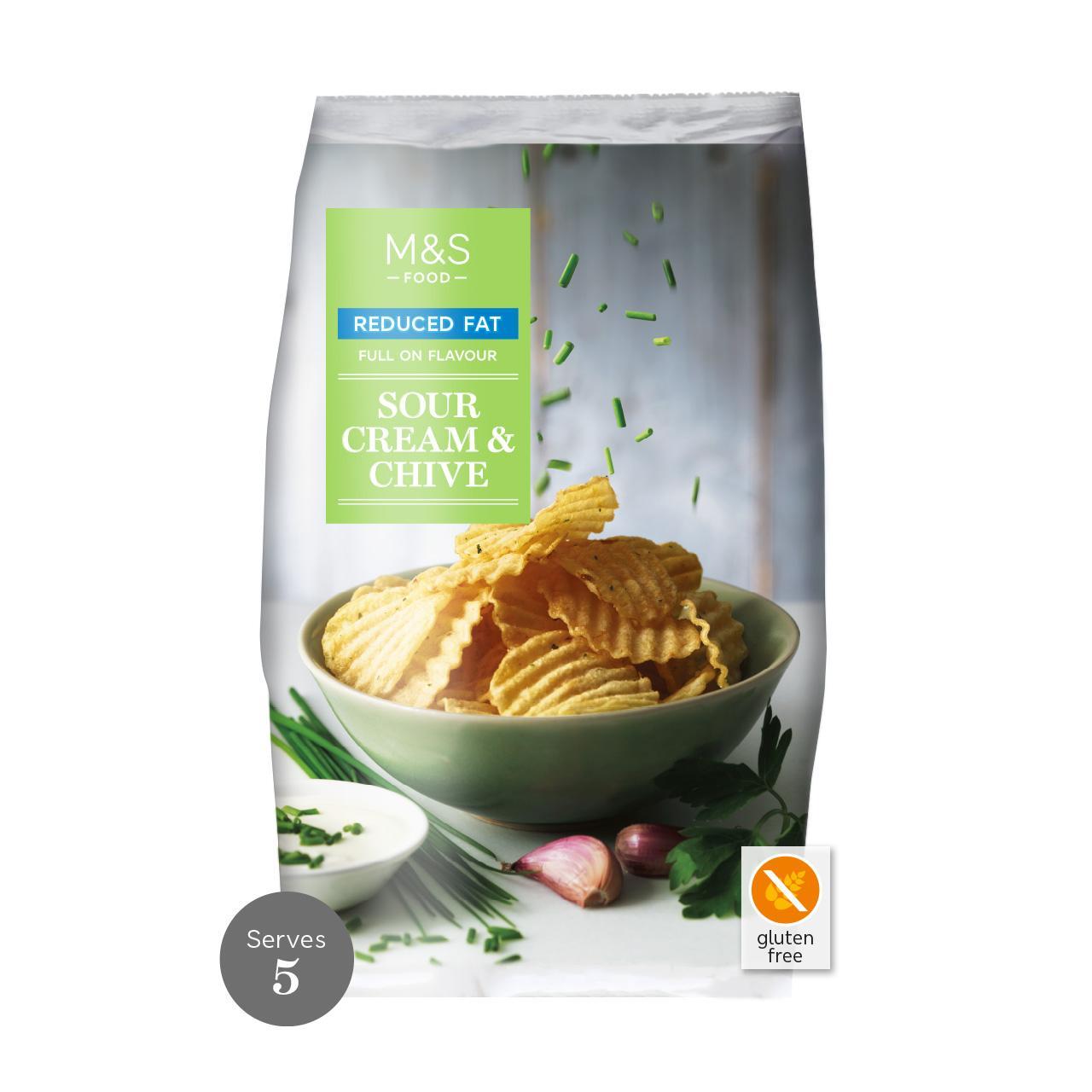 M&S Reduced Fat Sour Cream & Chive Crisps