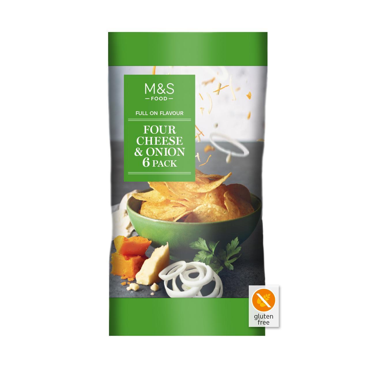 M&S Four Cheese & Onion Crisps 25g x