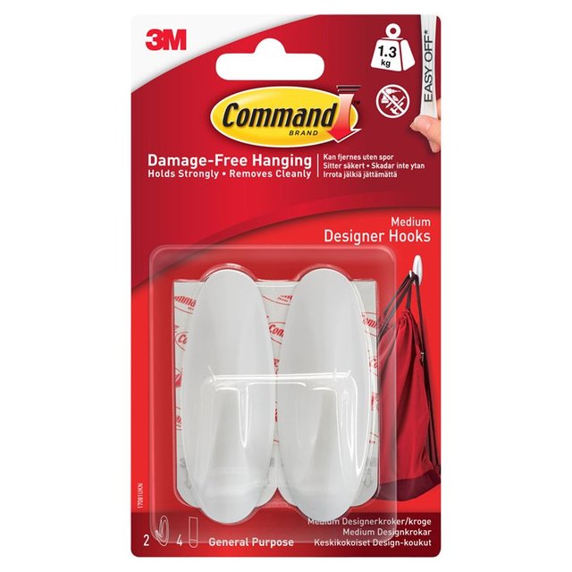 Command Designer Hooks 2 per pack