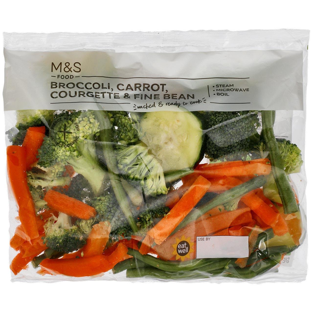 M&S Broccoli, Carrot, Courgette & Fine Bean Mix