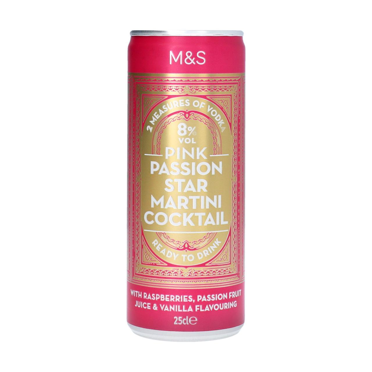 M&S Pink Passion Star Martini Cocktail