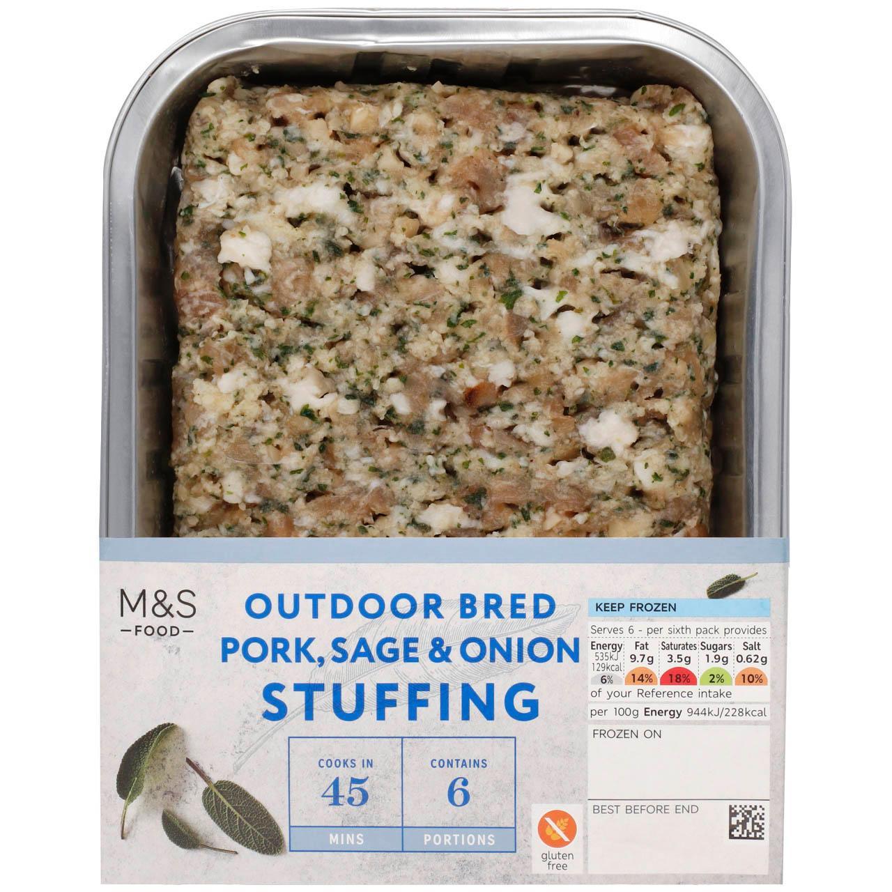 M&S Pork, Sage & Onion Stuffing Frozen