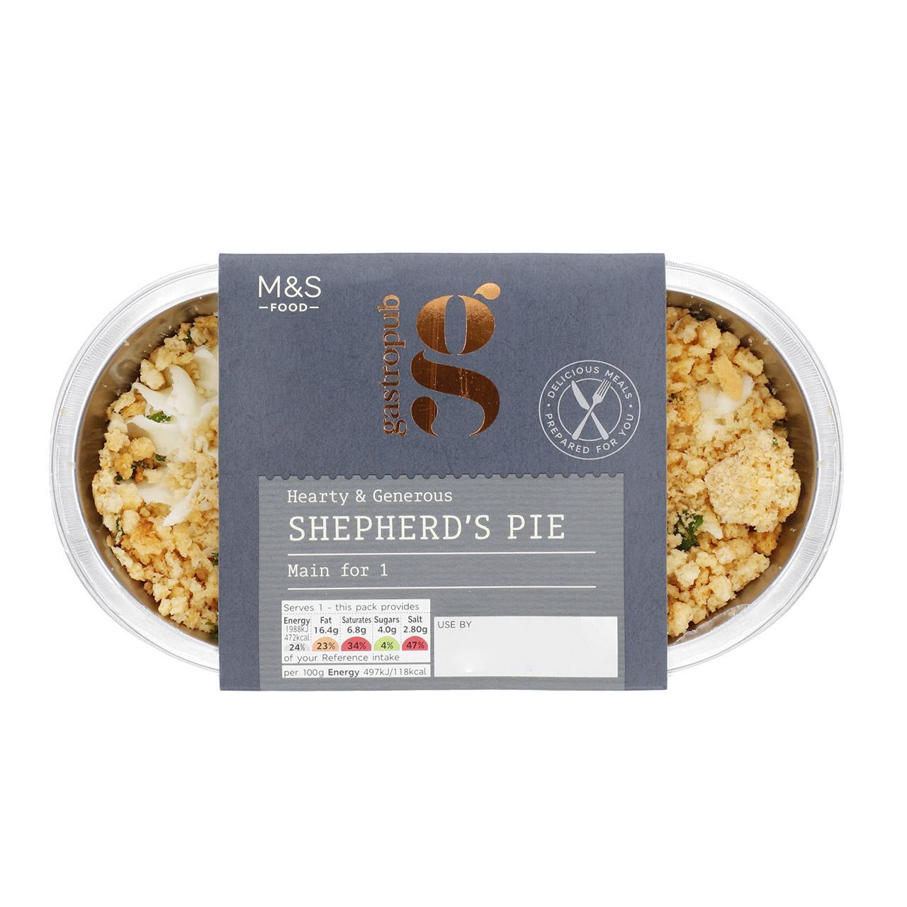 M&S Gastropub Shepherd's Pie for One