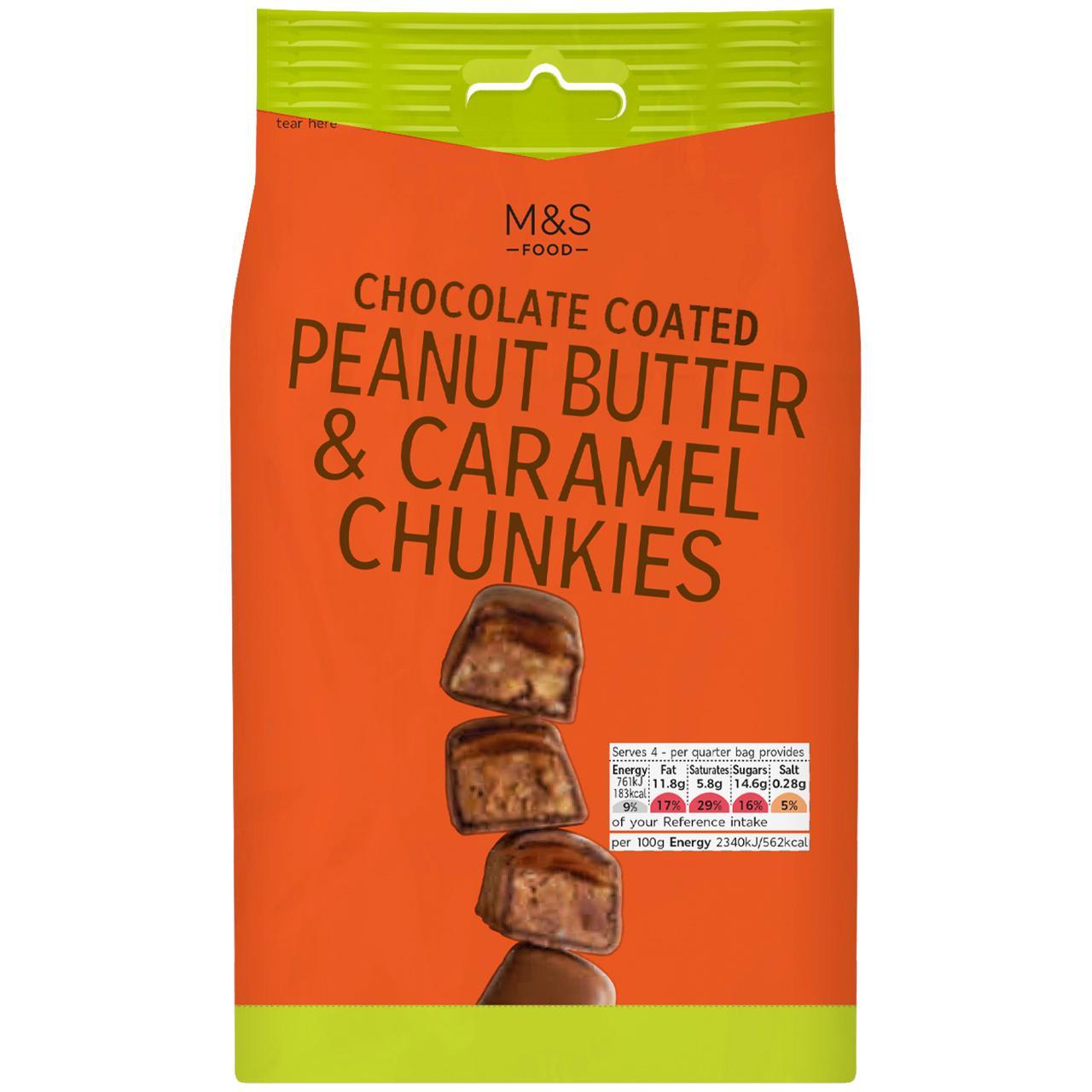 M&S Chocolate Coated Peanut Butter & Caramel Chunkies
