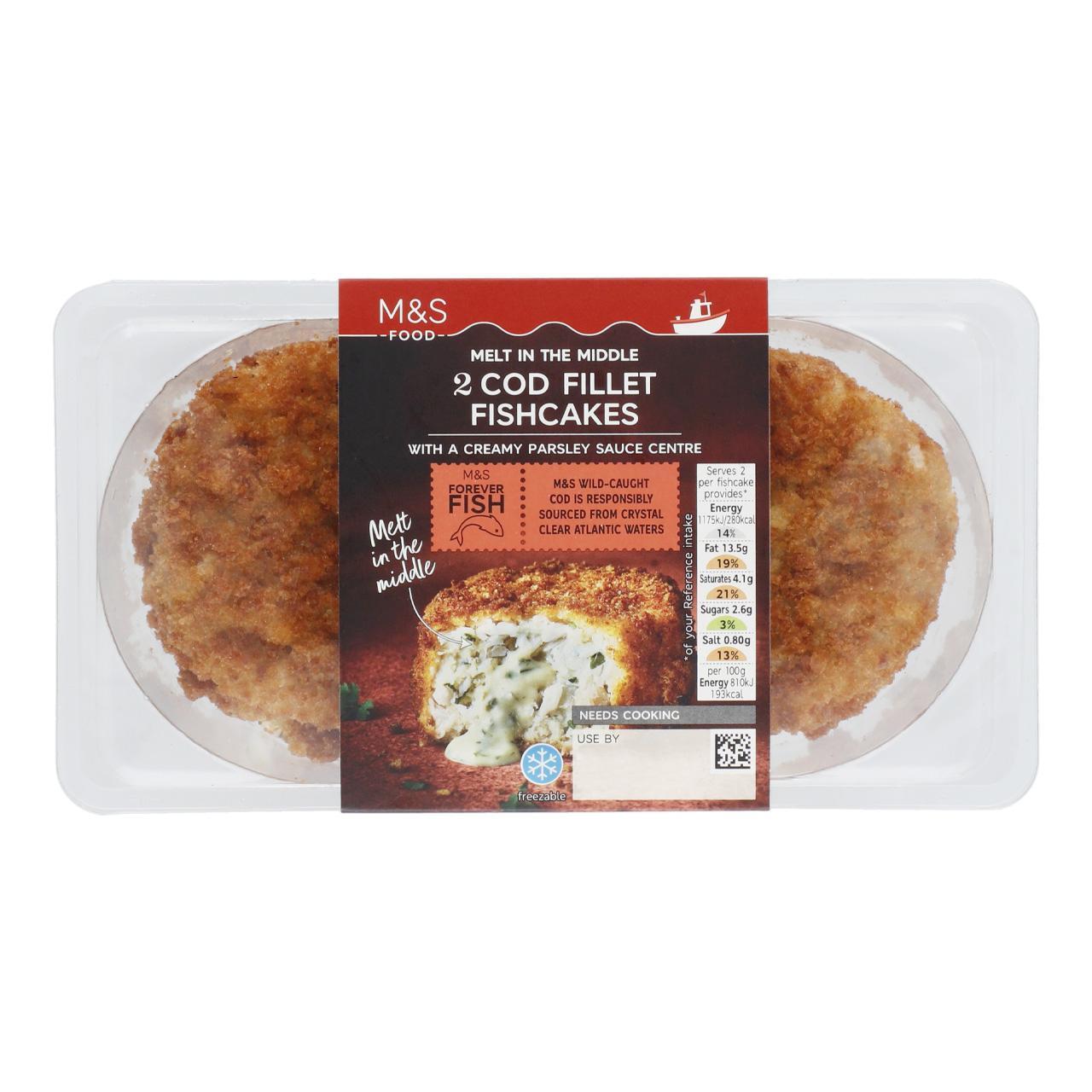 M&S Melt in the Middle Cod Fillet Fishcakes 