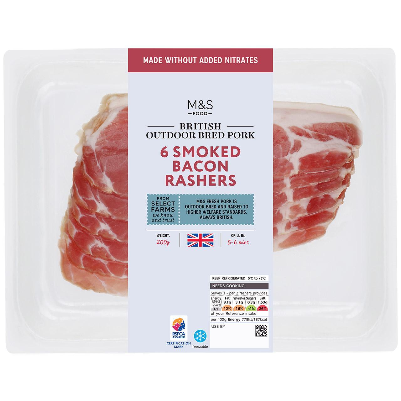 M&S British Smoked Bacon Rashers Made Without Nitrates