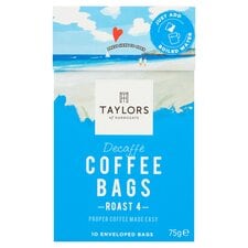 Taylors Decaffe Coffee Bags 10 Pack 75G