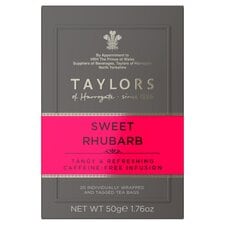 Taylors Sweet Rhubarb Fruit Flavoured 20 Tea Bags 50G