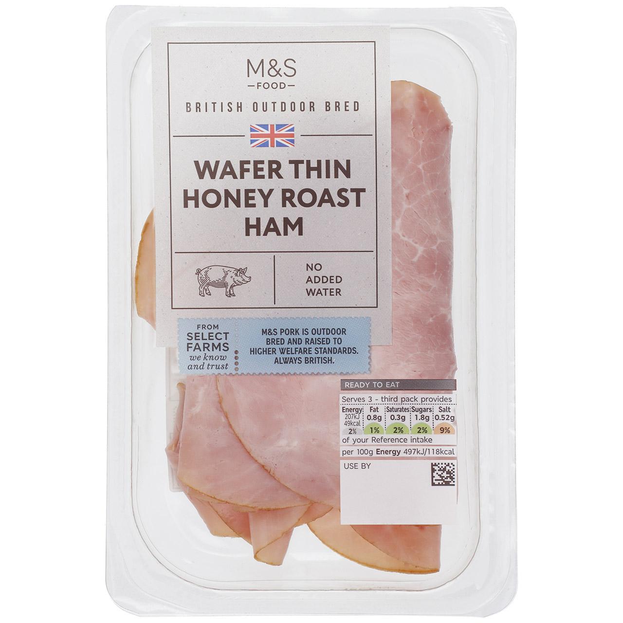 M&S British Honey Roast Ham Wafer Thin