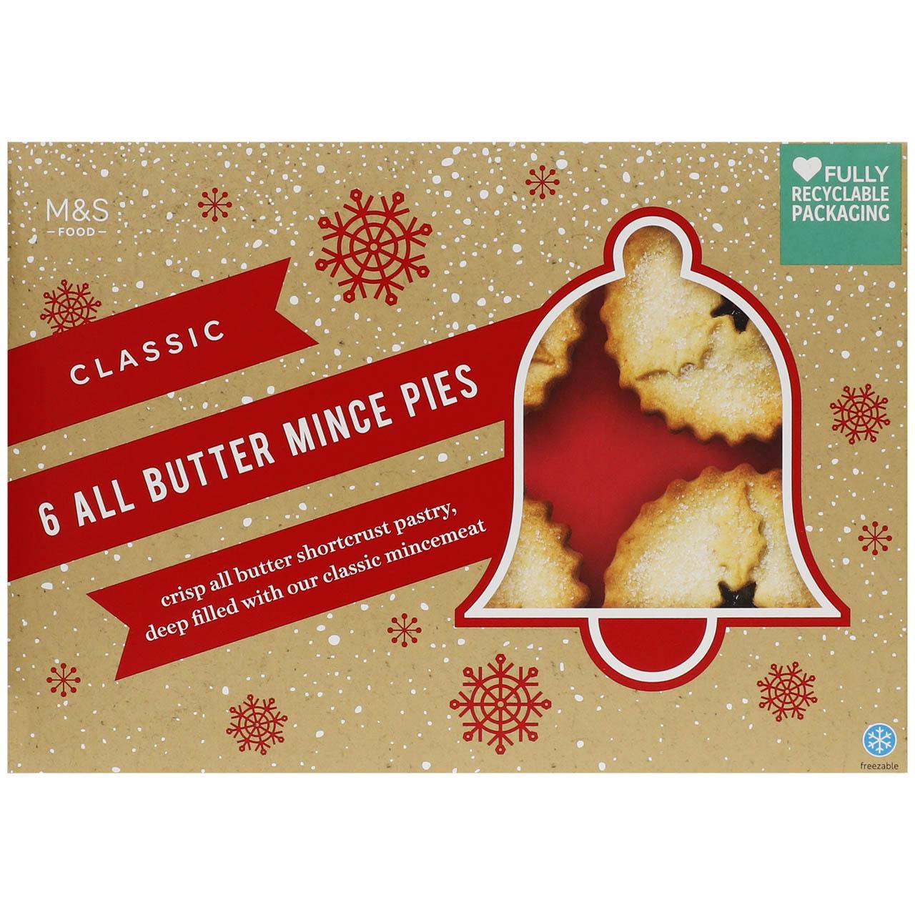 M&S 6 All Butter Mince Pies