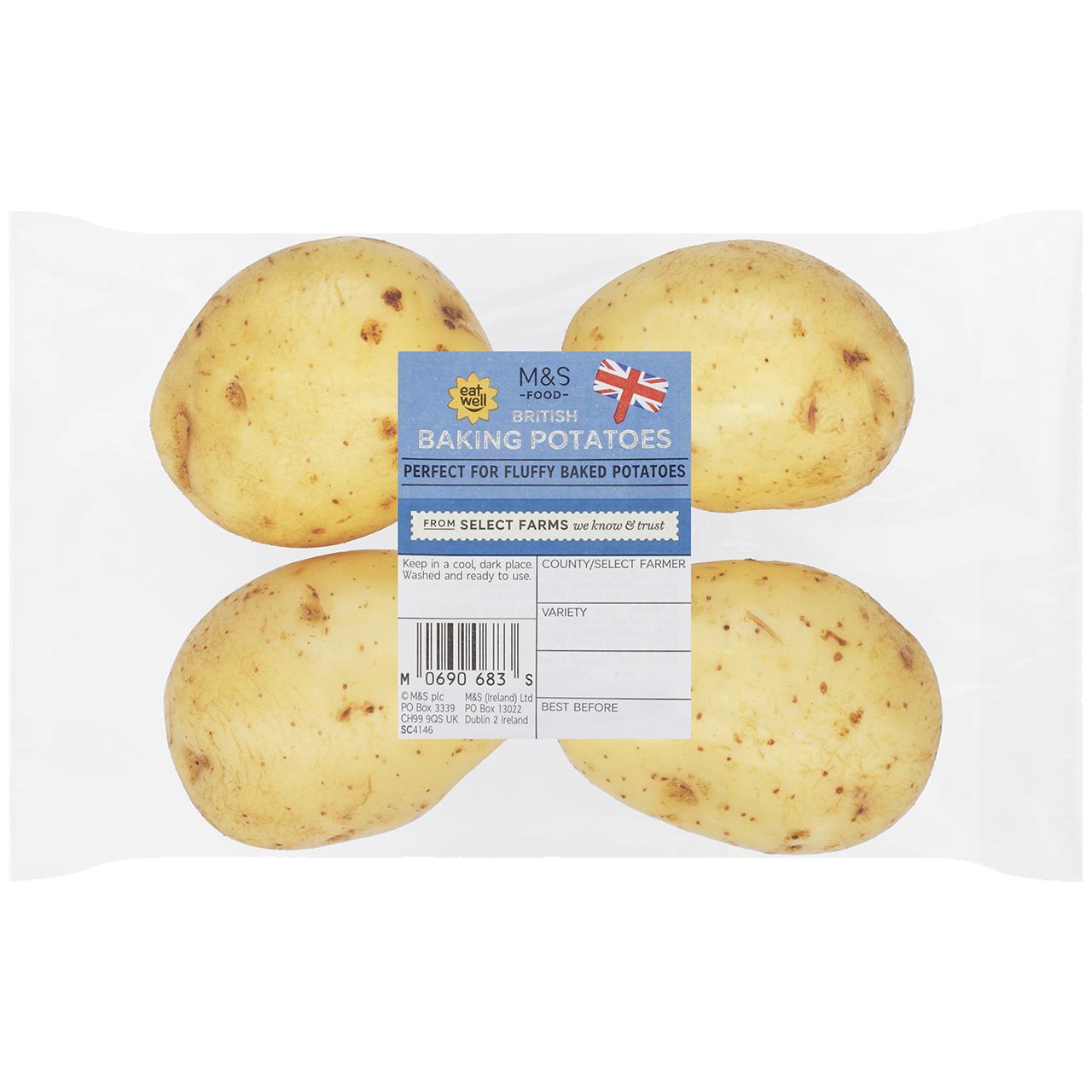 M&S 4 Baking Potatoes