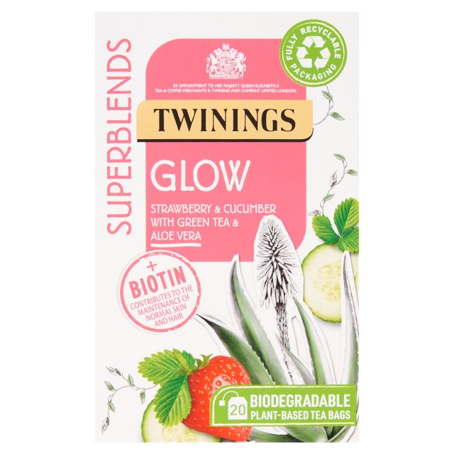 Twinings Superblends Glow with Strawberry, Cucumber & Green Tea