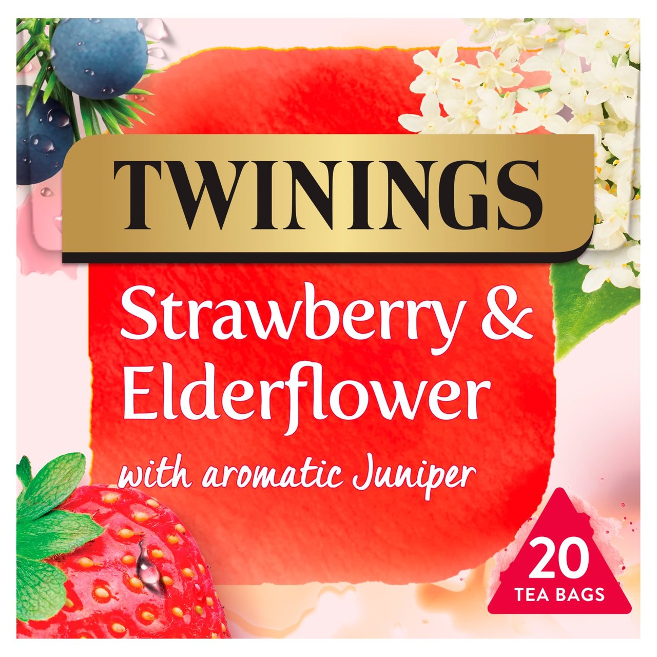 Twinings Strawberry & Elderflower 20 Tea Bags  40g