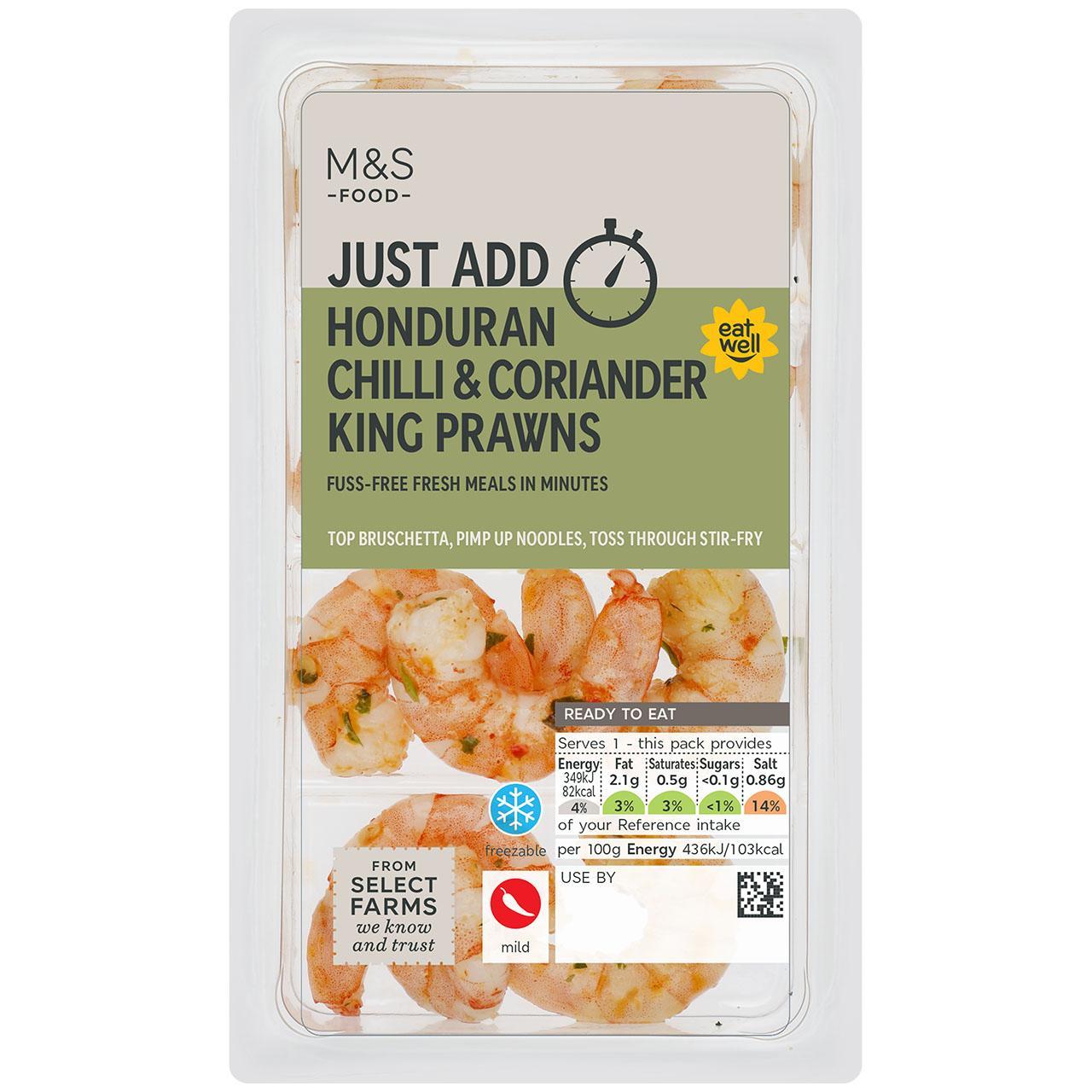 M&S Chilli & Coriander King Prawns