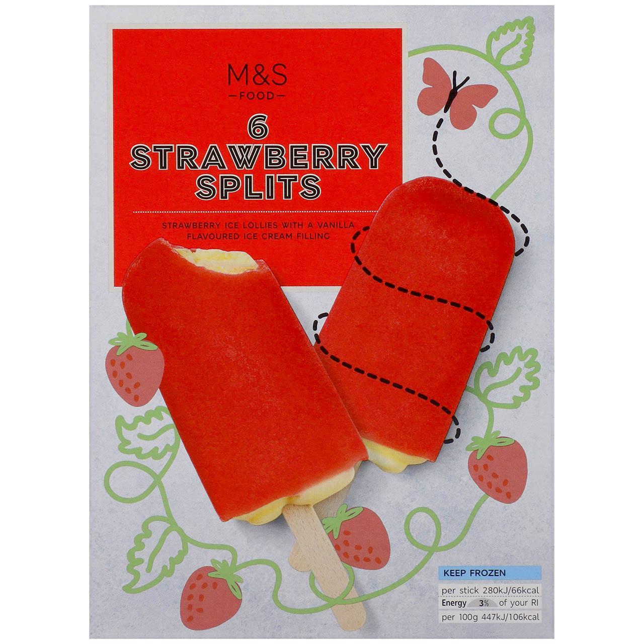 M&S Strawberry Split Lollies