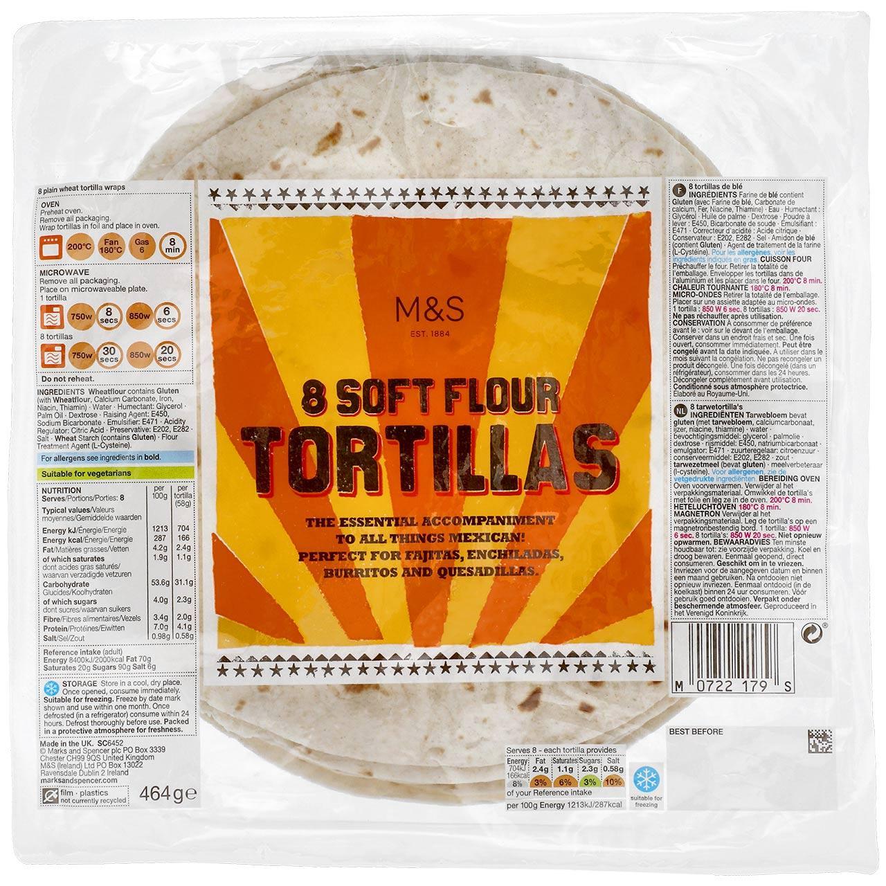 M&S Soft Flour Tortilla Wraps