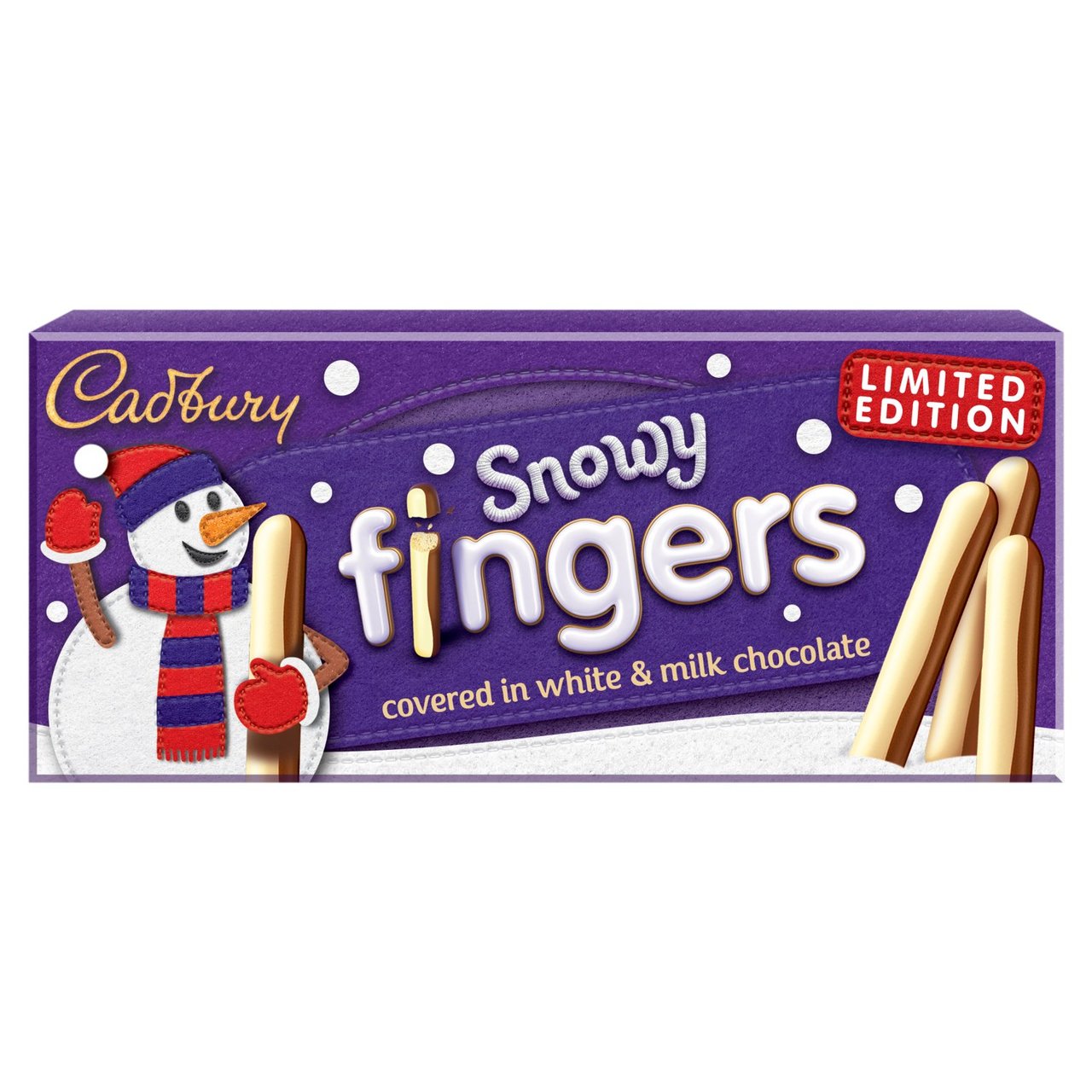 Cadbury Fingers Snowy White & Milk Chocolate Biscuits