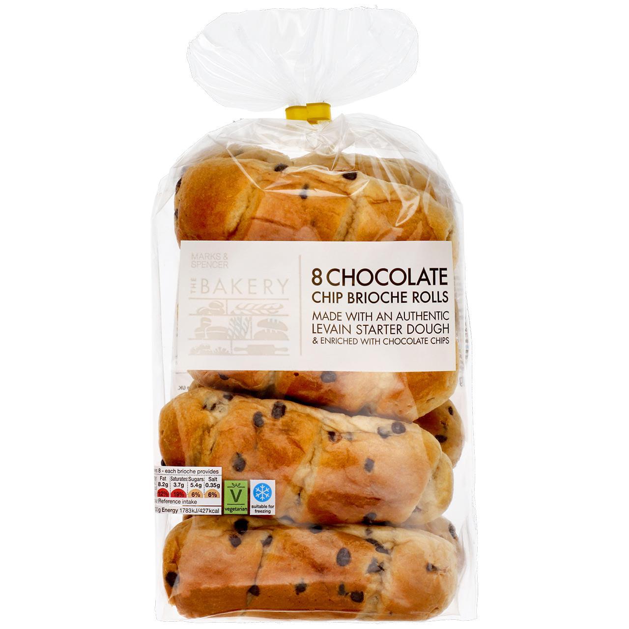 M&S Chocolate Chip Brioche Rolls