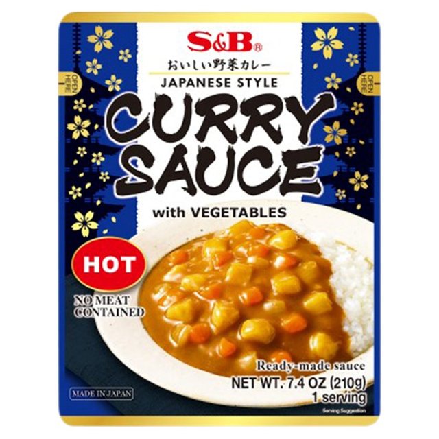 S&B Vegetable Curry Sauce Hot  210g