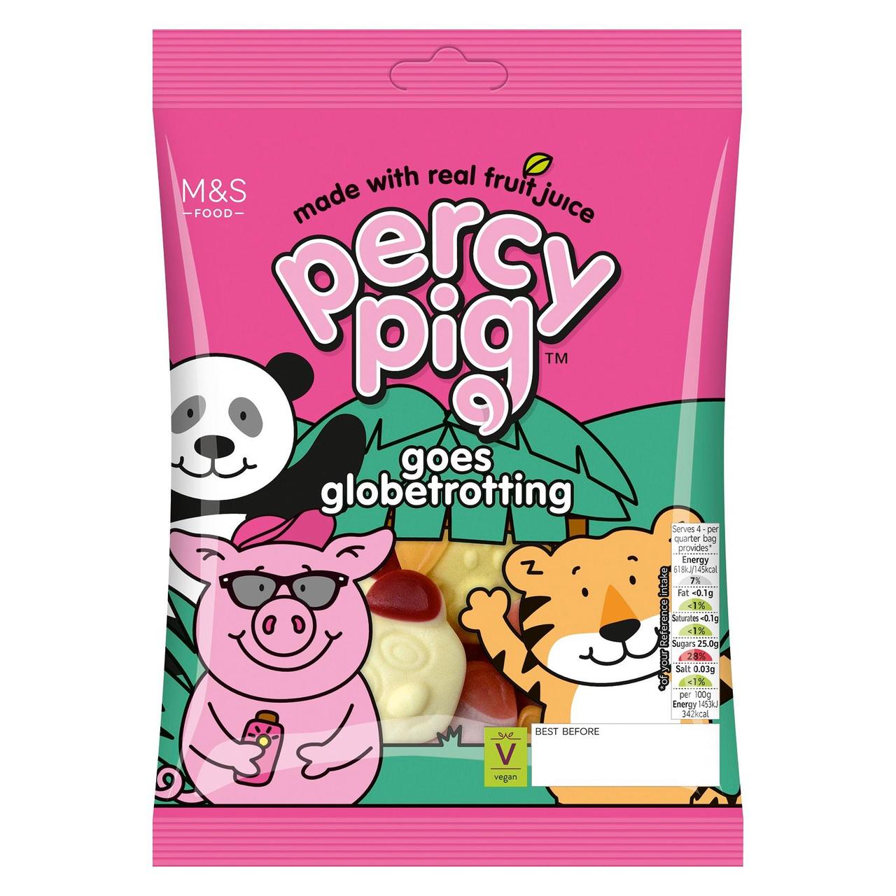 M&S Percy Pig Goes Globetrotting Fruit Gums