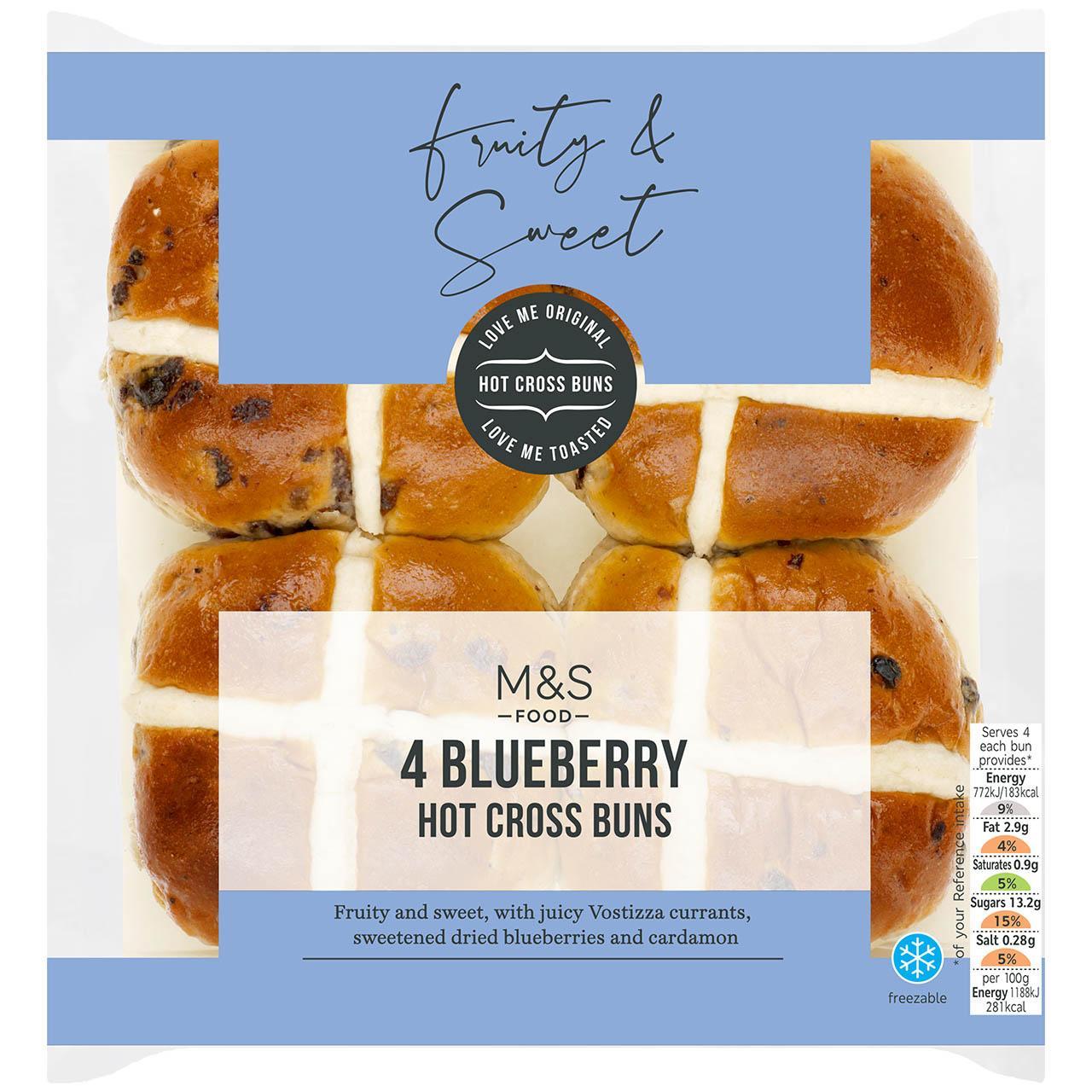 M&S Blueberry Hot Cross Buns